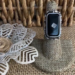 Cameo Agate “Flip” Ring 2 in 1 Stainless sz 6